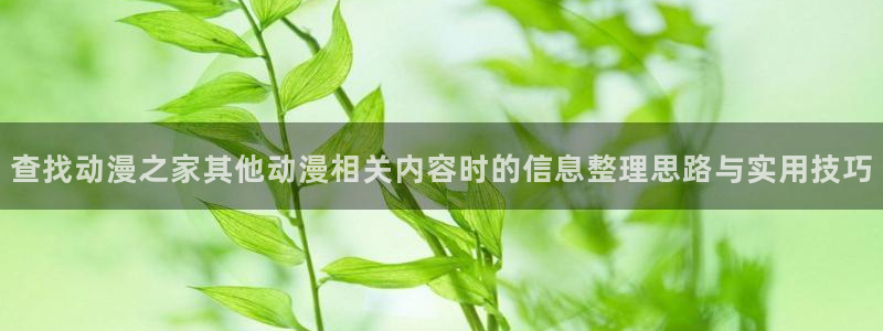 奇漫屋漫画热门排行榜:查找动漫之家其他动漫相关内容时的信息整理思路与实用技巧配图